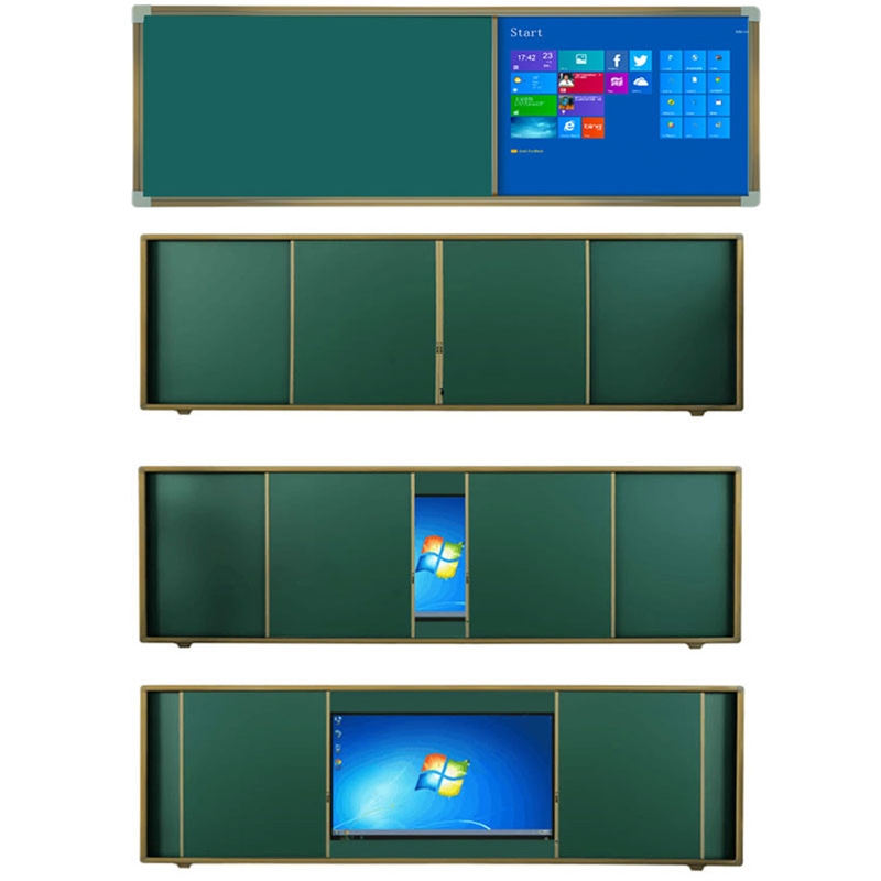 推拉黑板+教學一體機